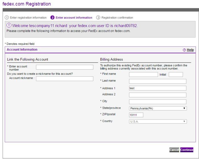 How To Setup Fedex Online Billing Franklin Parcel 8907